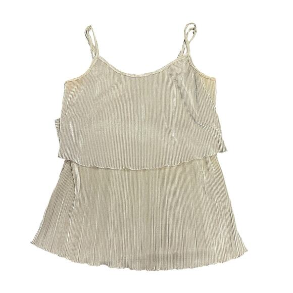 Fresh Brewed Y2K Gold Tank Top Size Large - Picture 1 of 6